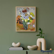 Carica l'immagine nel visualizzatore di Gallery, Dipingere con i numeri - Natura morta: vaso con rose e anemoni - Van Gogh