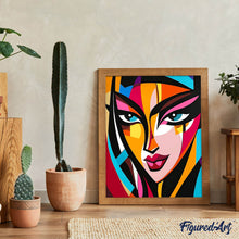 Carica l'immagine nel visualizzatore di Gallery, Dipingere con i numeri - Volto Astratto Colorato