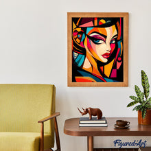 Carica l'immagine nel visualizzatore di Gallery, Dipingere con i numeri - Volto Glamour Astratto Colorato