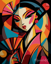 Carica l'immagine nel visualizzatore di Gallery, Dipingere con i numeri - Geisha Astratta Colorata Figured'Art