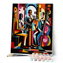 Carica l'immagine nel visualizzatore di Gallery, Dipingere con i numeri - Jazz Band Astratta Colorata