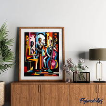 Carica l'immagine nel visualizzatore di Gallery, Dipingere con i numeri - Jazz Band Astratta Colorata