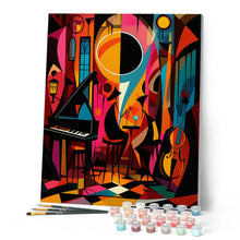 Carica l'immagine nel visualizzatore di Gallery, Dipingere con i numeri - Jazz Club Astratto Colorato