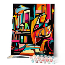 Carica l'immagine nel visualizzatore di Gallery, Dipingere con i numeri - Caffè Astratto Colorato