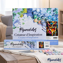 Carica l'immagine nel visualizzatore di Gallery, Dipingere con i numeri - Gufo Astratto Colorato 2