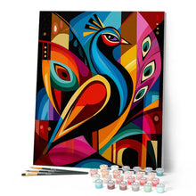 Carica l'immagine nel visualizzatore di Gallery, Dipingere con i numeri - Pavone 2 Astratto Colorato