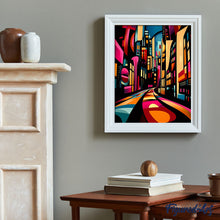 Carica l'immagine nel visualizzatore di Gallery, Dipingere con i numeri - Città di Notte Astratta Colorata