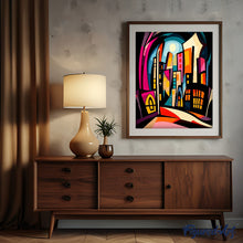 Carica l'immagine nel visualizzatore di Gallery, Dipingere con i numeri - Città Illuminata Astratta Colorata