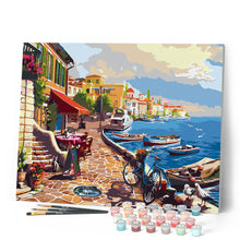 Carica l'immagine nel visualizzatore di Gallery, Dipingere con i numeri - Passeggiata mattutina mediterranea