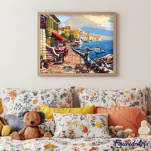 Carica l'immagine nel visualizzatore di Gallery, Dipingere con i numeri - Passeggiata mattutina mediterranea