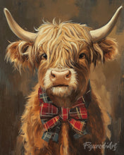 Carica l'immagine nel visualizzatore di Gallery, Dipingere con i numeri - Highland Cow Gentleman Figured'Art