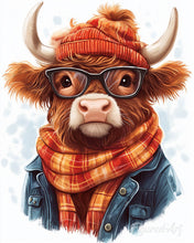 Carica l'immagine nel visualizzatore di Gallery, Dipingere con i numeri - Highland Cow Cozy Vibes Figured'Art