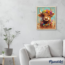 Carica l'immagine nel visualizzatore di Gallery, Dipingere con i numeri - Highland Cow regina del giardino