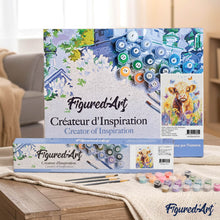 Carica l'immagine nel visualizzatore di Gallery, Dipingere con i numeri - Highland Cow con farfalle