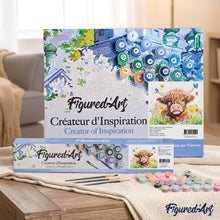 Carica l'immagine nel visualizzatore di Gallery, Dipingere con i numeri - Ritratto primaverile di Highland Cow