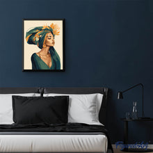 Carica l'immagine nel visualizzatore di Gallery, Dipingere con i numeri - Donna con copricapo floreale