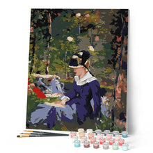 Carica l'immagine nel visualizzatore di Gallery, Dipingere con i numeri - Giovane donna in giardino - Manet