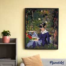 Carica l'immagine nel visualizzatore di Gallery, Dipingere con i numeri - Giovane donna in giardino - Manet