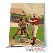 Carica l'immagine nel visualizzatore di Gallery, Dipingere con i numeri - Giocatori di baseball retrò