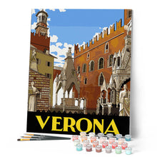 Carica l'immagine nel visualizzatore di Gallery, Dipingere con i numeri - Poster vintage di Verona