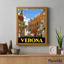 Carica l'immagine nel visualizzatore di Gallery, Dipingere con i numeri - Poster vintage di Verona