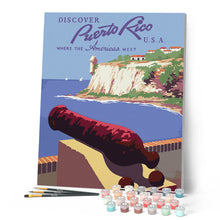 Carica l'immagine nel visualizzatore di Gallery, Dipingere con i numeri - Poster vintage di Porto Rico