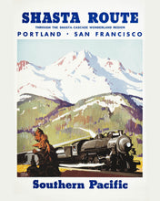 Carica l'immagine nel visualizzatore di Gallery, Dipingere con i numeri - Poster vintage della rotta Shasta Figured'Art