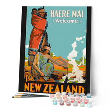 Carica l'immagine nel visualizzatore di Gallery, Dipingere con i numeri - Poster vintage della Nuova Zelanda