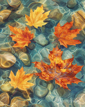 Carica l'immagine nel visualizzatore di Gallery, Dipingere con i numeri - Foglie ambrate sull’acqua Figured'Art