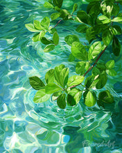 Carica l'immagine nel visualizzatore di Gallery, Dipingere con i numeri - Foglie su acqua cristallina Figured'Art