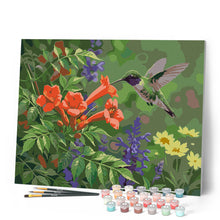 Carica l'immagine nel visualizzatore di Gallery, Dipingere con i numeri - Paradiso dei colibrì