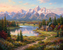 Carica l'immagine nel visualizzatore di Gallery, Dipingere con i numeri - Valle dei riflessi di montagna Figured'Art