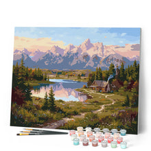 Carica l'immagine nel visualizzatore di Gallery, Dipingere con i numeri - Valle dei riflessi di montagna