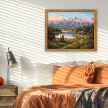 Carica l'immagine nel visualizzatore di Gallery, Dipingere con i numeri - Valle dei riflessi di montagna