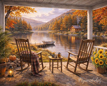Carica l'immagine nel visualizzatore di Gallery, Dipingere con i numeri - Rifugio autunnale sul lago Figured'Art