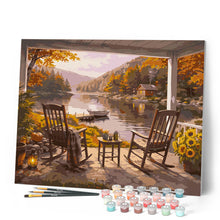 Carica l'immagine nel visualizzatore di Gallery, Dipingere con i numeri - Rifugio autunnale sul lago