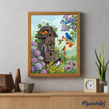 Carica l'immagine nel visualizzatore di Gallery, Dipingere con i numeri - Giardino delle casette per uccelli