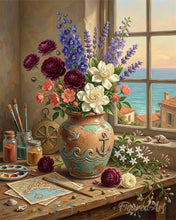 Carica l'immagine nel visualizzatore di Gallery, Dipingere con i numeri - Armonia floreale mediterranea Figured'Art