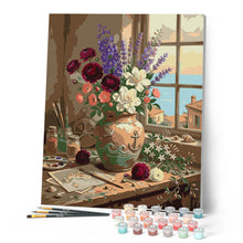 Carica l'immagine nel visualizzatore di Gallery, Dipingere con i numeri - Armonia floreale mediterranea