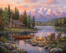 Carica l'immagine nel visualizzatore di Gallery, Dipingere con i numeri - Falò sul lago Figured'Art