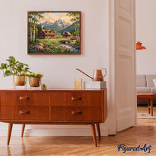 Carica l'immagine nel visualizzatore di Gallery, Dipingere con i numeri - Chalet alpino da sogno