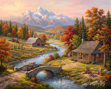 Carica l'immagine nel visualizzatore di Gallery, Dipingere con i numeri - Autunno sul fiume Figured'Art