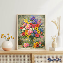Carica l'immagine nel visualizzatore di Gallery, Dipingere con i numeri - Vaso di fiori di campo colorati