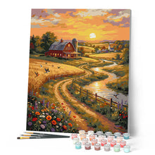Carica l'immagine nel visualizzatore di Gallery, Dipingere con i numeri - Strada di campagna