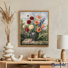 Carica l'immagine nel visualizzatore di Gallery, Dipingere con i numeri - Fiori in vaso blu