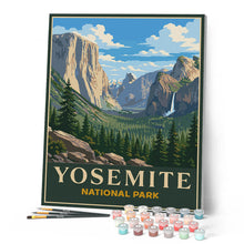 Carica l'immagine nel visualizzatore di Gallery, Dipingere con i numeri - Parco nazionale di Yosemite - California