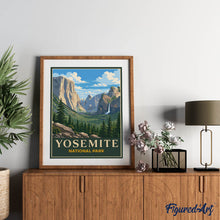 Carica l'immagine nel visualizzatore di Gallery, Dipingere con i numeri - Parco nazionale di Yosemite - California