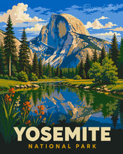 Carica l'immagine nel visualizzatore di Gallery, Dipingere con i numeri - Parco nazionale di Yosemite, Half Dome - California Figured'Art
