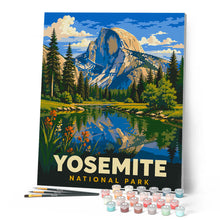 Carica l'immagine nel visualizzatore di Gallery, Dipingere con i numeri - Parco nazionale di Yosemite, Half Dome - California