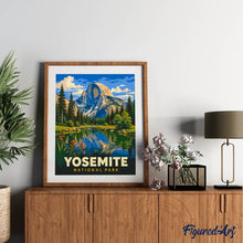 Carica l'immagine nel visualizzatore di Gallery, Dipingere con i numeri - Parco nazionale di Yosemite, Half Dome - California